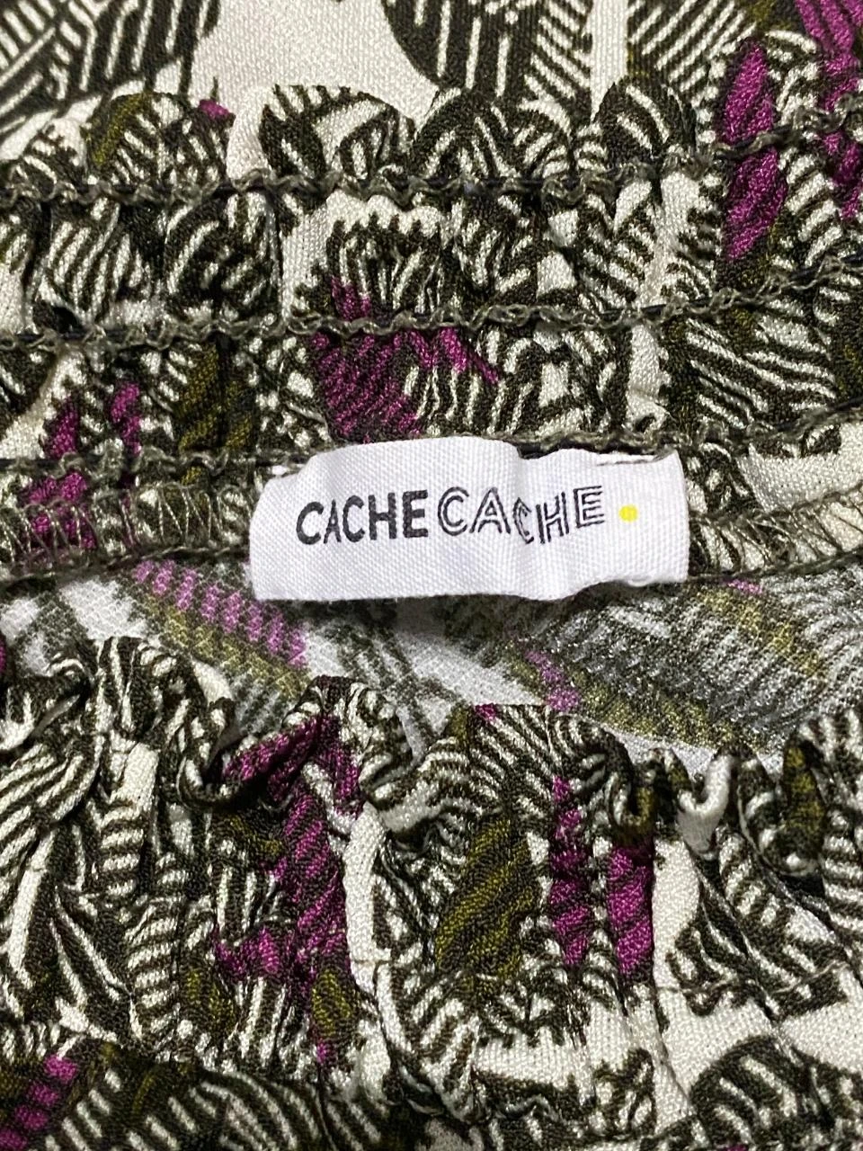 Blusa Cache Cache con motivos geométricos corte amplio oversize Talla M/L 🌸 – photo 6